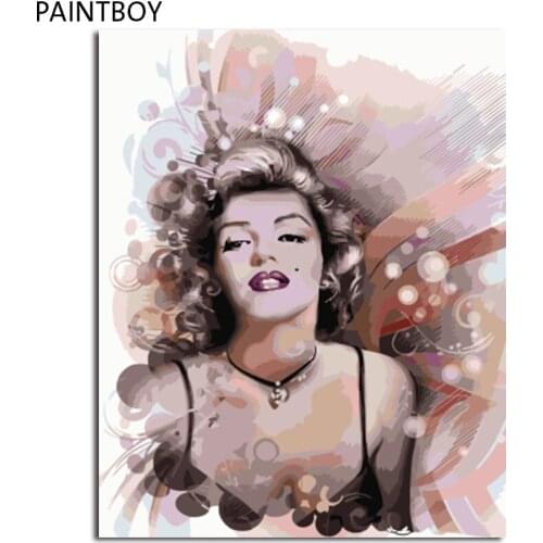 PAINTBOY Framed Pictures DIY Painting By Numbers of Figure Painting Hand Painted Oil On Canvas Home Decor For Living Room