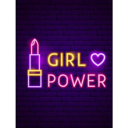 Neon Sign For Girl power heart Lipstick Tube Commercial club Lamp resterant light advertise custom DESIGN Impact Attract light
