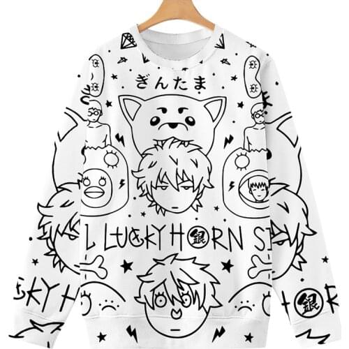New Arrival Creative GINTAMA Hip Pop 3D Printed Sweatshirt Harajuku Outwear High Quality Round Collar Autumn Winter Pullover