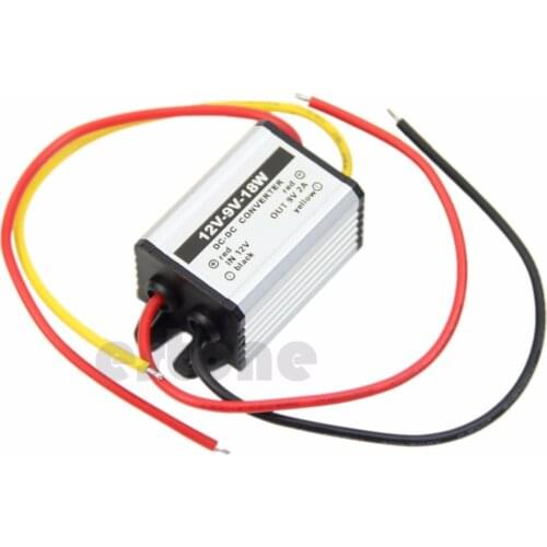 OOTDTY Waterproof DC-DC buck Converter 12V to 9V 18W Power Supply Module Inverter ups inversor de onda senoidal pura
