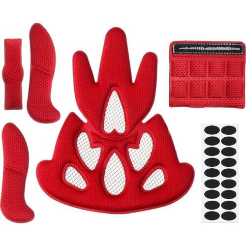 Helmet Padding Kit Sponge Pad Bike Motorcycle Bicycle Replacement Pads Set with Insect Net