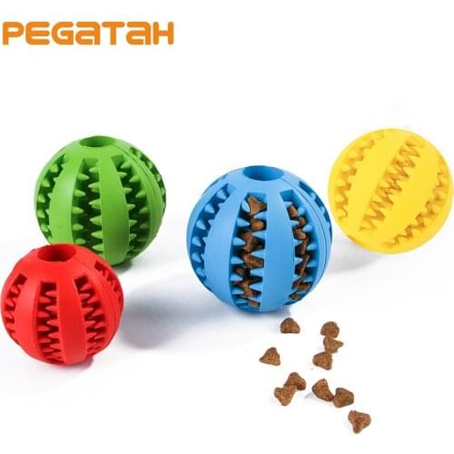 Rubber Dog Ball Pet Toys for Dogs Tooth Clean Ball Dog Chew Toy Funny Interactive Elasticity Ball Dog Snack Ball Toy For Pet