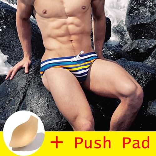 Summer Shorts Men With Push Pad Sexy Swimsuit Men Waterproof Swimming Trunks For Bathing Shorts Avoid Embarrassment Short Homme