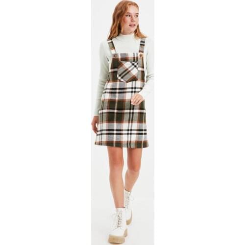 Модные платья в клетку TRENDYOLMİLLA China At AliExpress