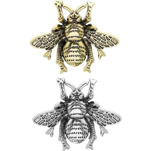 Vintage Cute Enamel Bee Brooches For Women Men Fly Insect Brooch Pins Scarf Dress Lapel Pin Suit Decorations Jewelry