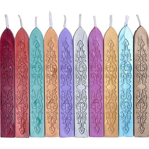 Vintage Retro Sealing Wax Sticks with Wicks For Postage Letter Wedding Wax Strips Paint Stamp Rod Wax Grip Mount For Stamps