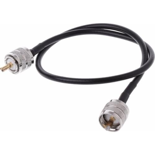 1 PC RF Coaxial Cable Connector UHF PL259 Male to UHF Male PL259 RG58 Pigtail Cable 50cm #1A30287