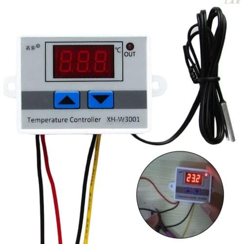 220V 1500W Digital LED Temperature Controller Max 10A Thermostat Control Switch Probe 50-100 Degree M12 dropship