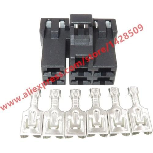 5 Sets 6 Pin 6.3mm Car Auto Female Electrical Wiring Cable Connector 7123-6366-30