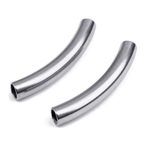 10pcs/lot 6*40mm tube Metal Alloy Spacer Beads Hole Beads Flat Beads Buddha Beads For DIY bracelet Jewelry Making dt5d