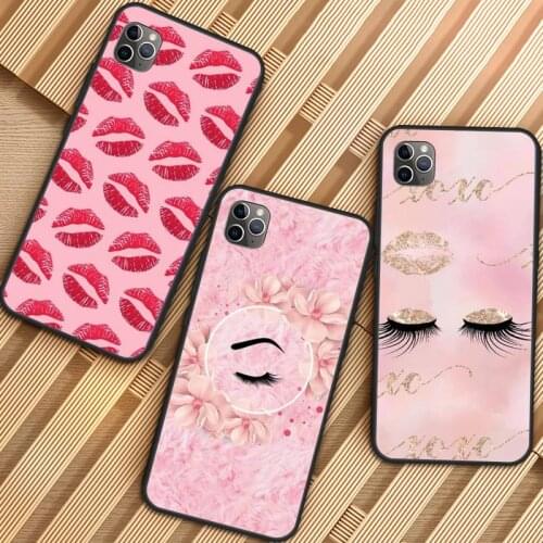 Eyelash Makeup Lip Phone Case for iPhone 11 12 mini pro XS MAX 8 7 6 6S Plus X 5S SE 2020 XR