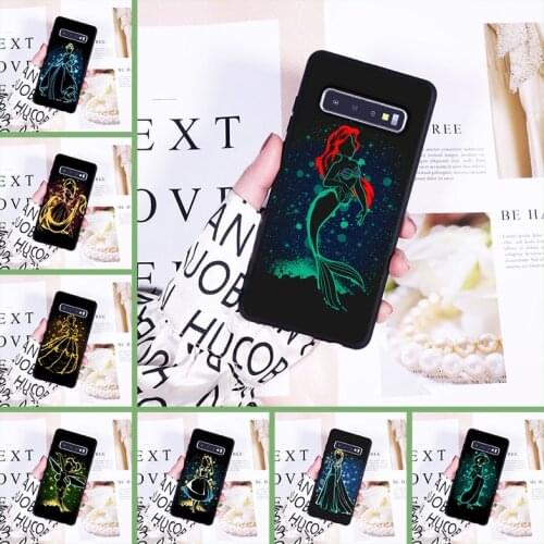 Cartoon Princess Anime Phone Cases For Samsung Galaxy S10 Plus 5G 10E Silicone soft Back Cover For Samsung Galaxy Note 10 Pro