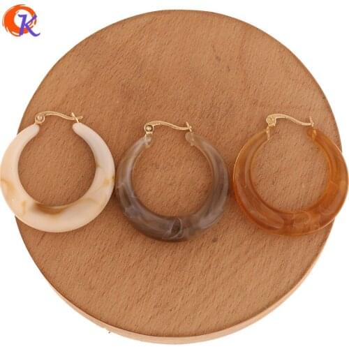 Cordial Design 30Pcs 34*36MM Earrings Making/Jewelry Accessories/Marble Effect/DIY Parts/Round Shape/Hand Made/Earring Findings