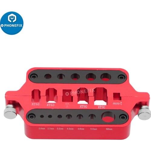 RC Aluminum Portable Red Soldering Jig RC Tools Holder Model Car Drone Boat Welding Tool Deans Banana Plug Connector XT60 XT90