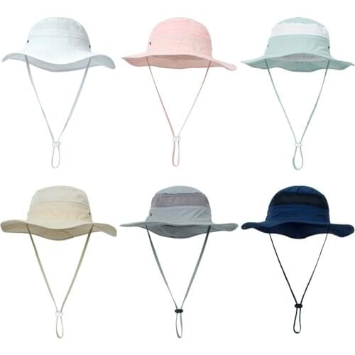 Kids Baby Boys Girls Summer Sun Protection Hat Sunscreen Cap With Big Brim Fisherman Hat Foldable Bucket Hat For Baby Children