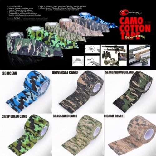 Element Camo Elastic Camo Cotton Tape Military Airsoft Paintball Rifle Gun Accessories EX388