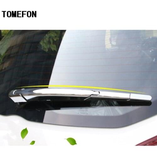 TOMEFON ABS Chrome Rear Window Wiper Cover Sticker Trim Tail Windscreen Exterior Decoration For Nissan Kicks 2016 2017 2018