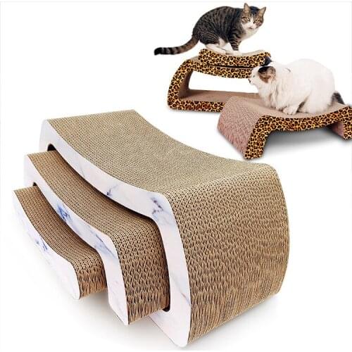 Pet Toys cat scratch board corrugated paper claw device three-piece cat scratch board multi-function combination toy