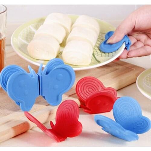 Insulation Against Hot Plate Butterfly Creative Kitchen Silicone Clip with Magnet Taken Oven Thickened Protect Hands Take Bowl
