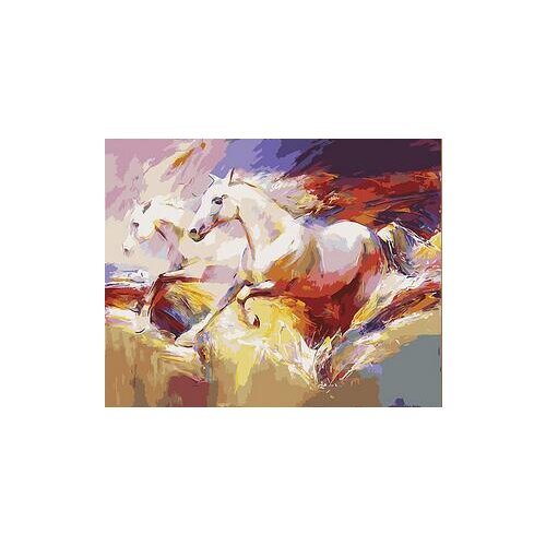 Graceful white horse animal painting by numbers art canvas painting wall pictures for living room home decor