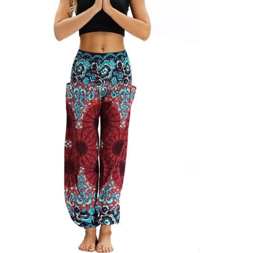 Kili Womens Hippie Pants Yoga Floral Bohemian Pants