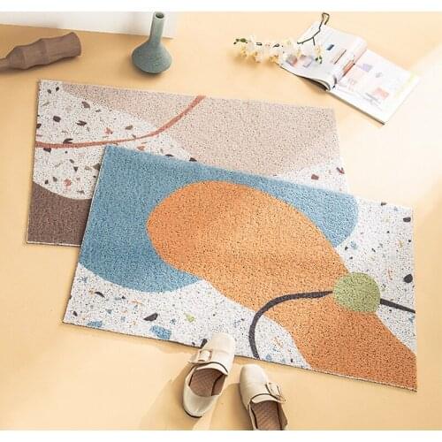 Nordic Style Home Door Mat Indoor Outdoor Entrance Doormat PVC Custom Dustproof Anti-slip Mat Hallway Bedroom Living Room Carpet