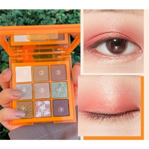 Pearlescent Matte 9 Color Eye Shadow Waterproof Long-lasting Natural Eye Shadow Palette Long Lasting Easy To Wear TSLM2