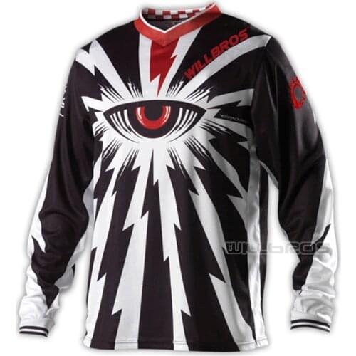 Motor GP Air Jersey Cyclops Motocross Racing Mountain Bicycle Offroad Willbros ATV MTB Bike Cycling Black Long Sleeve Mens