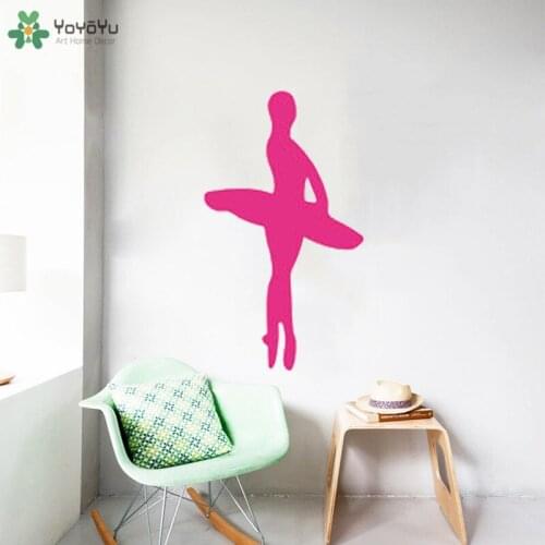 YOYOYU Wall Decal Special Design Creative Ballet Dancer Room Wall Stickers Girls Dancing Club Art Mural Interior Decor PVC CT796