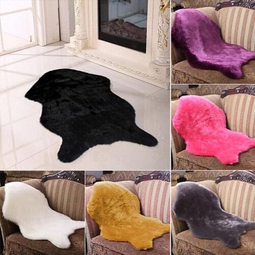 Non-slip Fluffy Rugs Soft Faux Fur Floor Mat for Living Room Bedroom Rugs Carpets Shaggy Rug Doormat bedroom decoration tapetes