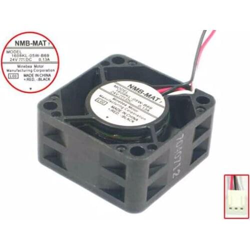 NMB-MAT 1608KL-05W-B69 L00 DC 24V 0.13A 40x40x20mm Server Cooling Fan