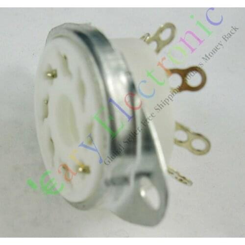 Wholesale and retail 20pc 8pin Ceramic vacuum tube socket octal valve base fr EL34 KT88 6550 audio amp free shipping