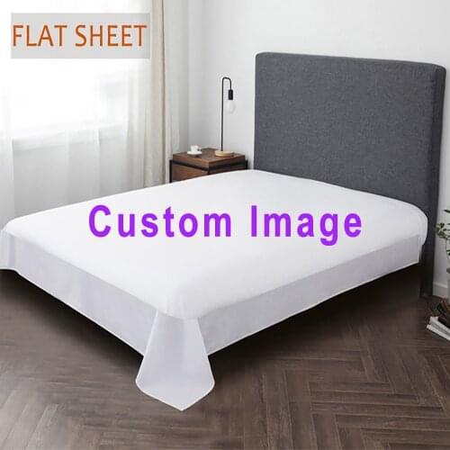 DIY Customized Bed Sheet 1-Piece Custom Made Photo Flat Sheet Microfiber Print On Demand Bedspreads Dropshipping