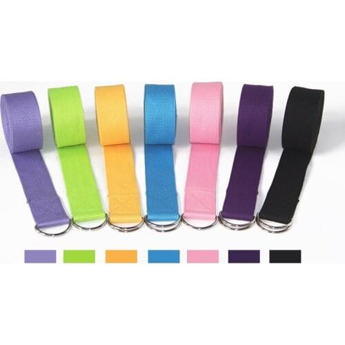 Exercise Gym Yoga Pilates Stretch Strap D-Ring Belt Waist Leg Exercise Training Equipment Pull Rope Yoga Belts Fitness Unisex