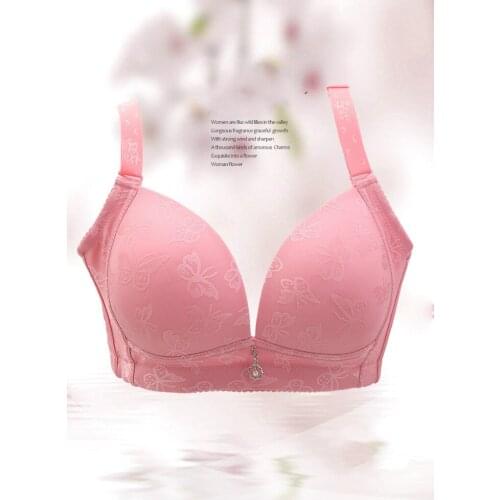 WeseeLove New38-46 Plus size bra large size cup lingerie bra push up wire free breathable thin healthy brassiere underwear bra