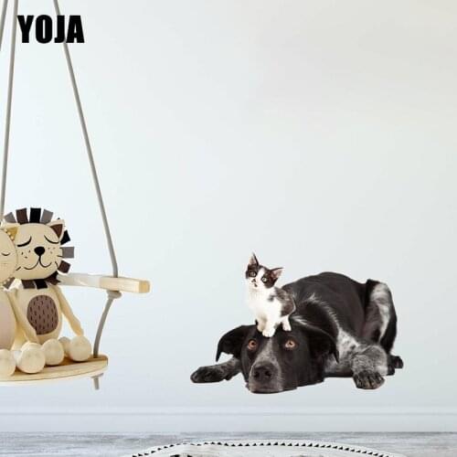 YOJA 57×38.4CM Helpless Dog Funny Animal Wall Decals Waterproof Stickers Fashion Home Decor 8WS0341
