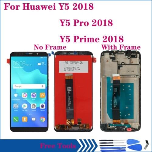Original DISPLAY for Huawei Y5 2018 LCD Display Touch Screen Digitizer Assembly For Y5 Prime 2018 DRA-LX2 LX3 L22 L21 L02 LCD