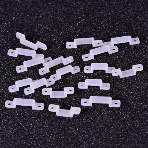 10pcs/ 40pcs /100pcs 10mm / 14mm Clear Silicone Clip 3528 5050 RGB LED Strip LED Clips