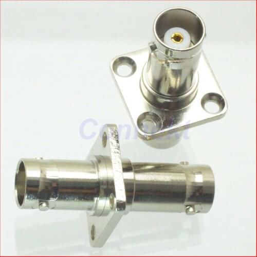 10pcs/lot BNC female to BNC female flange moumt in series RF adapter connector