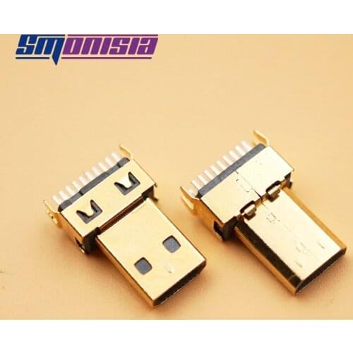 100pcs/lot MICRO HDMI-compatible 19Pin Male Plug Public Plywood for Tablet HD Interface Socket Micro HDMI-compatible Jack