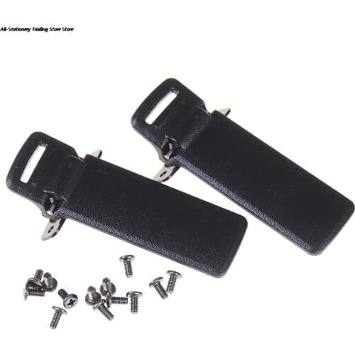 2 Stuks Riem Clips Schroeven Walkie Talkie Onderdeel Terug Riemclip Voor Baofeng UV-5R 2-Way Radio UV5R