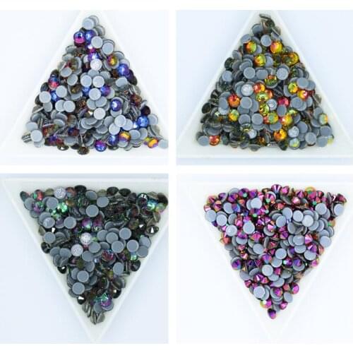 2021 Newesr Siam/Green Volcano Ghost AB Hot Fix Rhinestones SS3-SS30 FlatBack Hot-Fix Strass Garment Rhinestone Garment Stone