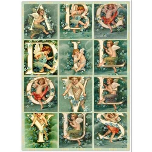 5D DIY Full Round Diamond Painting Angel Portrait Cross Stitch Letter 3D Embroidery Flower Rhinestone Mosaic Home Decor Y1686