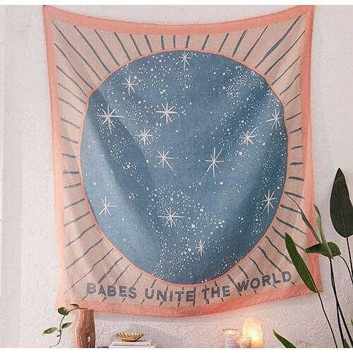 Baby United The World Tapestry Mandala Tarot Card Wall Tapestry Ins Wall Hanging Tapestries Bedroom Dorm Room Sun Wall Decor