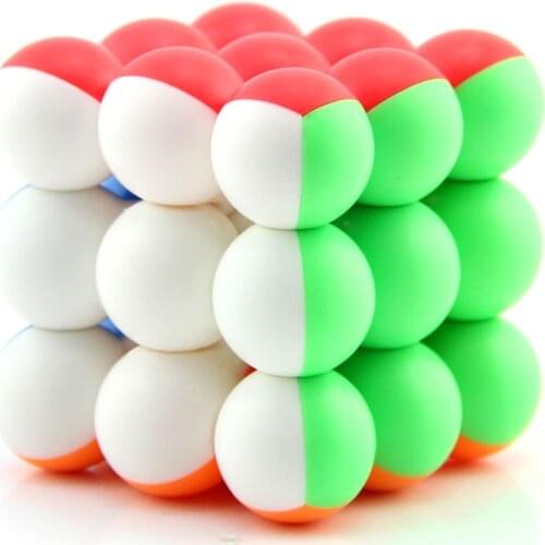 YongJun Round Beads Ball 3x3x3 Magic Cube Speed Puzzle Professional Antistress Educational Cubo Magico Round Fun Childrens Toy