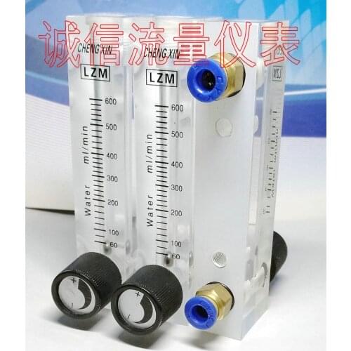 LZM-6T adjustable panel flowmeter for micro-flow of water liquid 60-600 mL/min ml/min