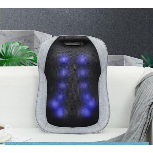 Back massager spine multi-function kneading back massage device cushion constant temperature hot compress home charging version