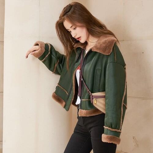 Fur Vintage Winter Coat Women Sheep Shearing Real Leather Jacket Abrigos Mujer Invierno 2020 ZHWQ8000101 YY642