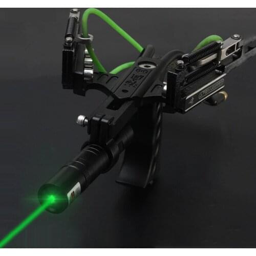 Powerful Hunting Fishing Laser Slingshot Stainless Steel With Rubber Band Shooting Professional Outdoor Catapult Strong Launcher