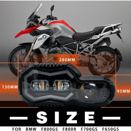 New Motorcycle Lights Headlight For BMW F800GS F800R F700GS F650GS Adventure Motorcycles Complete LED Projector Headlight Assemb
